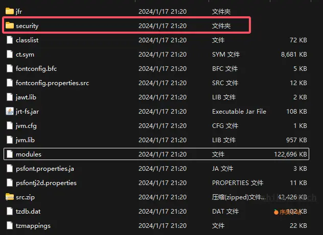 jdk 10+的security目录